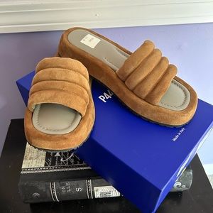 P448 Suede Slides Tan 8.5